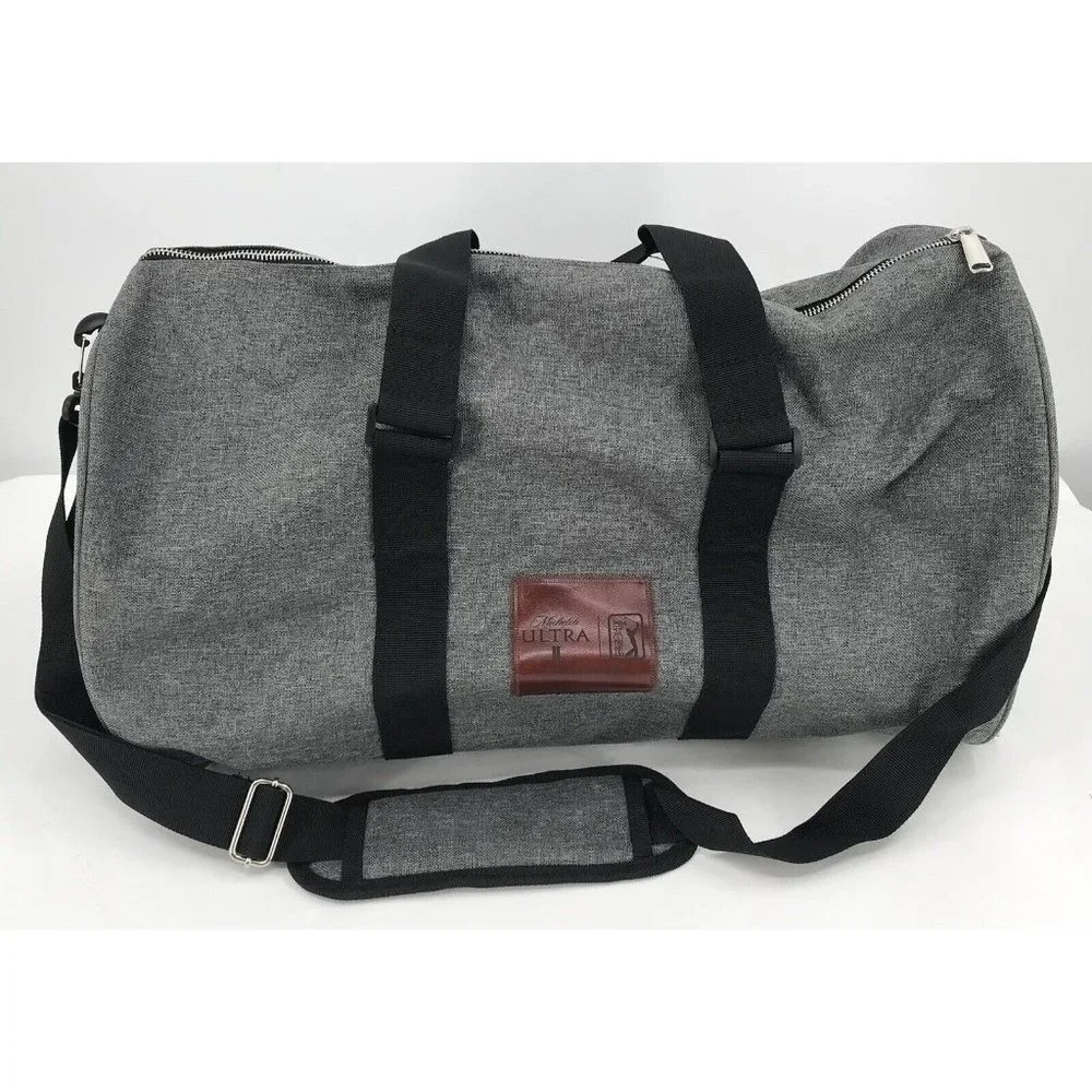 Michelob Ultra Duffle Duffel‎ Bag Gray Black Travel Gym Day Weekend